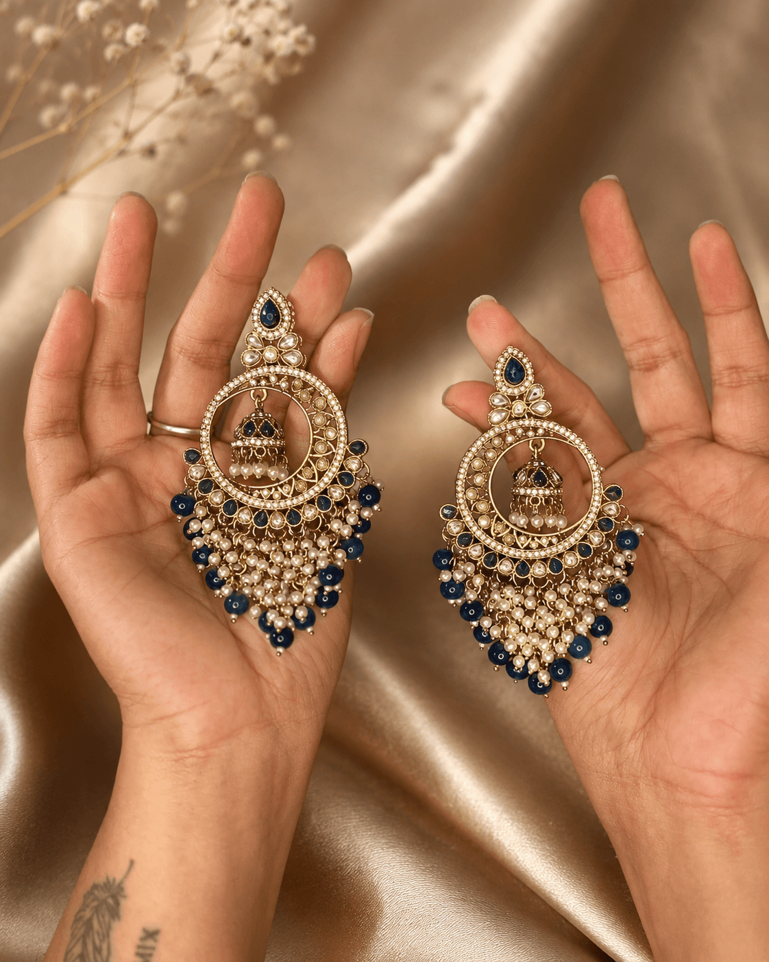 Neel Tara Chandbali Earrings image 1